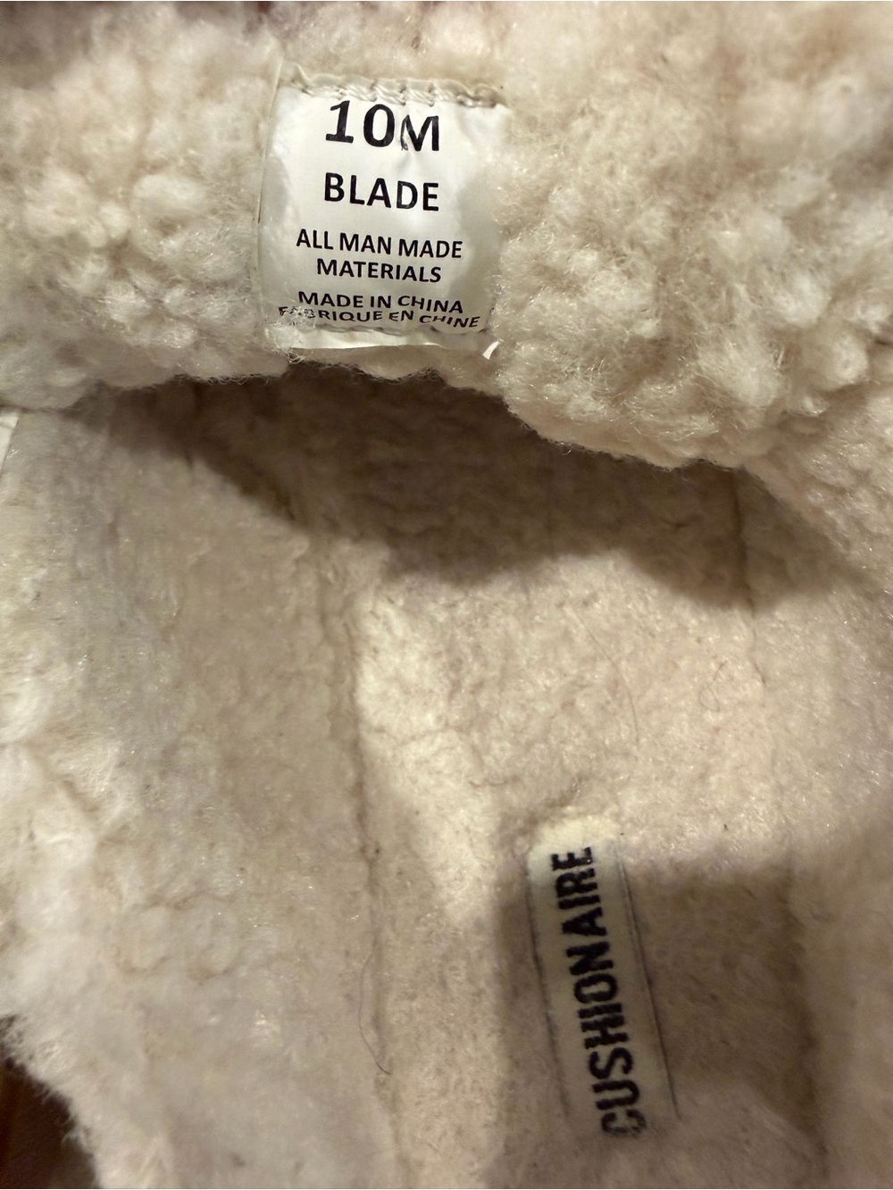 Cushionaire Women's White & Beige Sherpa-Lined Sneaker Mule - Picture 7 of 7